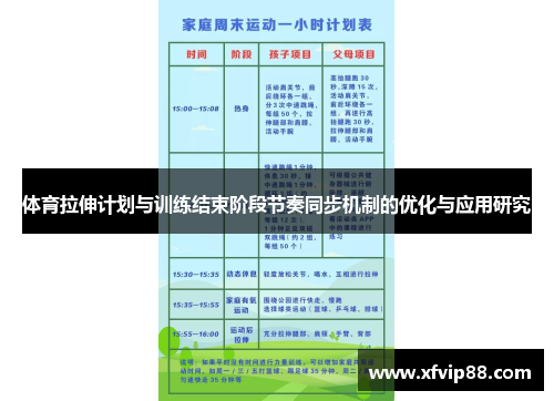 体育拉伸计划与训练结束阶段节奏同步机制的优化与应用研究